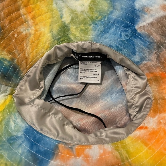 New INC International Concepts Women's Cotton Bucket Hat hand crafted tie dye - Picture 4 of 6